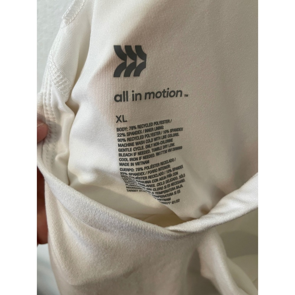 All in Motion Womens White Racerback Tank Top Activewear Workout Athletic XL - Picture 3 of 3